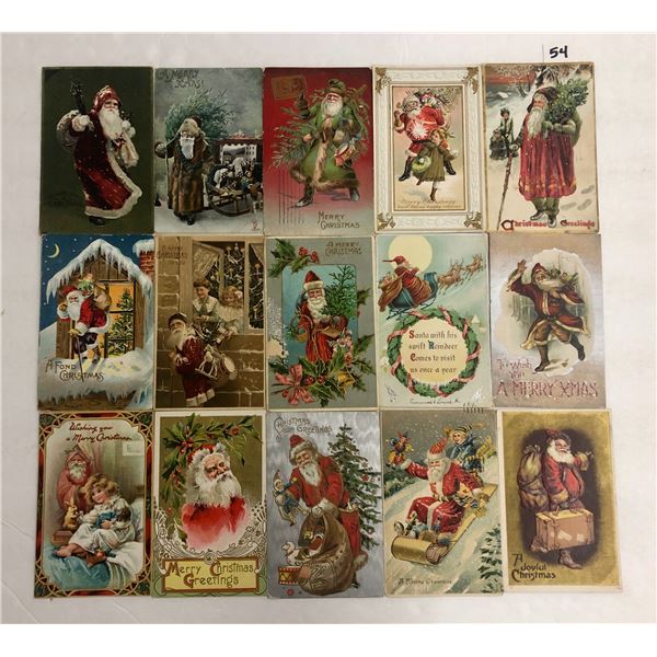 Holiday Greetings Santa Christmas Postcards 22