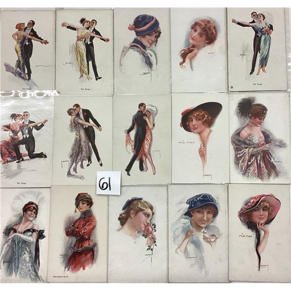 Pretty Lady Romance Usabal Postcards 21