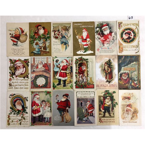 Santa Holiday Greeting Christmas Postcards 40+
