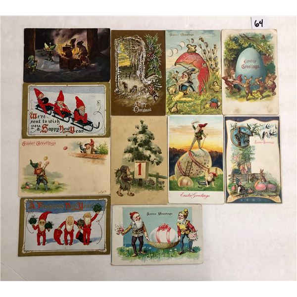 Elves Holiday Greeting Postcards 24