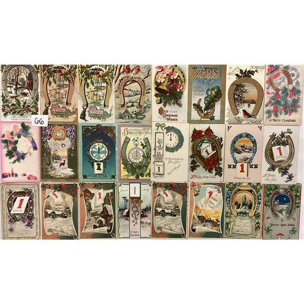 Holiday Christmas & New Years with Horseshoes Approx. 140 Postcards.