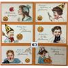 Image 1 : Set of 6 Halloween Holiday Greeting Postcards