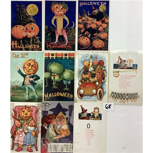 Halloween Holiday Greeting Postcards 10 Cards