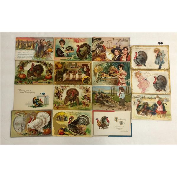 Thanksgiving Holiday Greeting Turkey Postcards 40