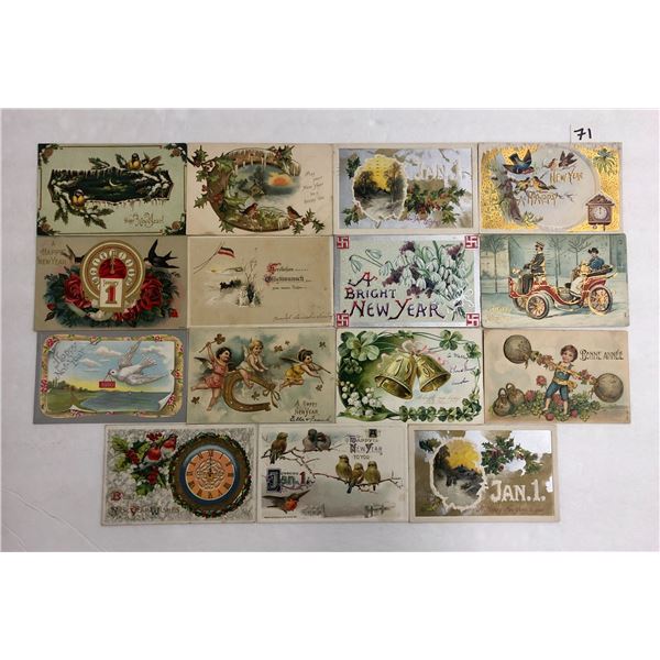 New Years Holiday Greeting Postcards 28