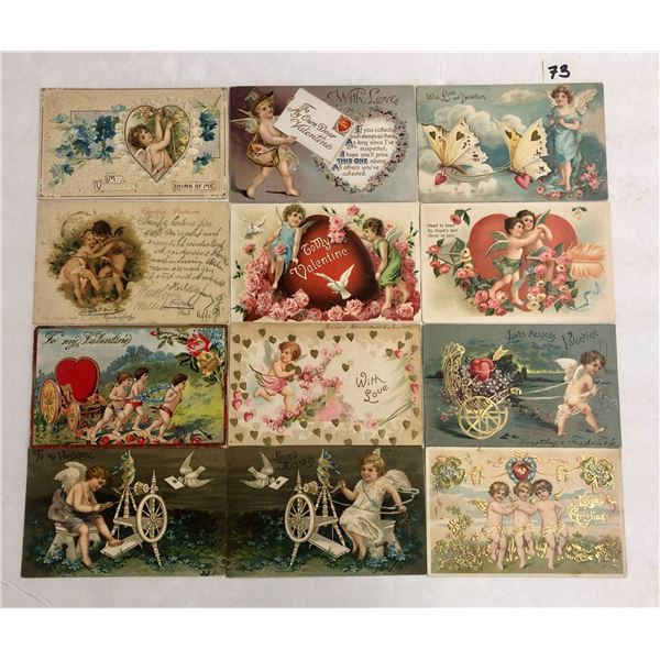 Valentine Cherub Holiday Greetings 28 Postcards