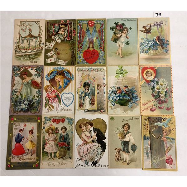 Valentine Holiday Greeting Postcards 25