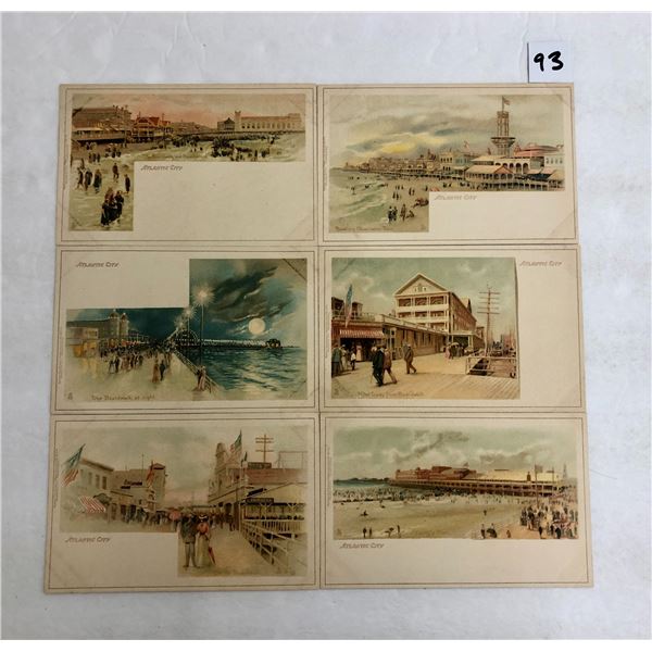 Atlantic City, New Jersey Private Mailing 6 Postcards