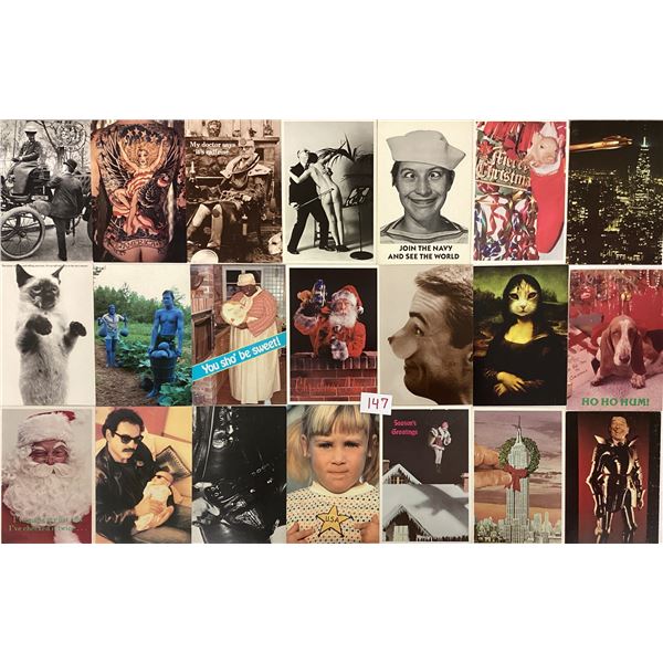 Continental Chrome Box - Many Comics Approx. 750 Postcards