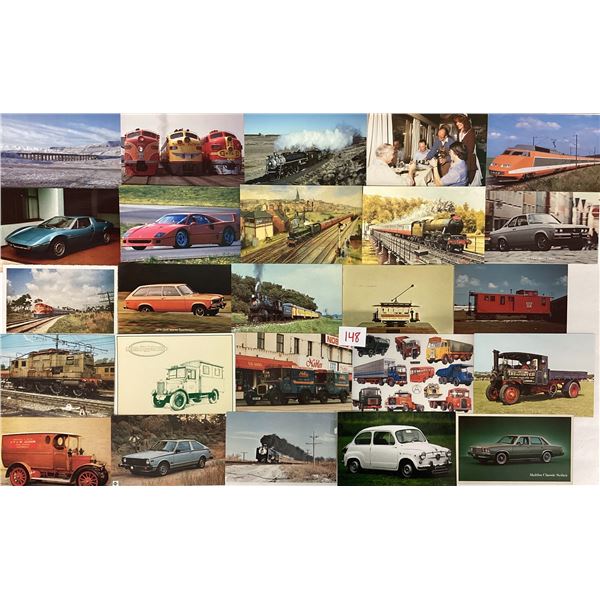 Transportation Chrome Box Approx. 400 Postcards