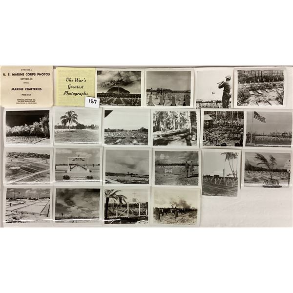 Military Snap Shot Marine Cemeteries Set #22 20 Photos