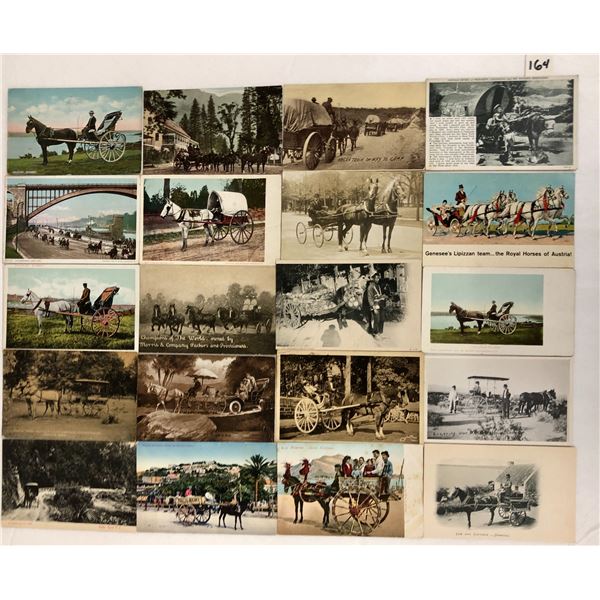 Horse Drawn Wagons & Carriages 50+ Postcards