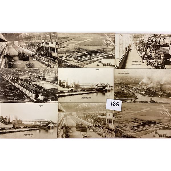Real Photo Ford Motor Plant Postcards 9 Cards