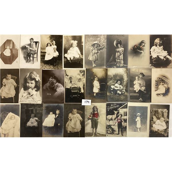 Real Photo Children 65+ Postcards