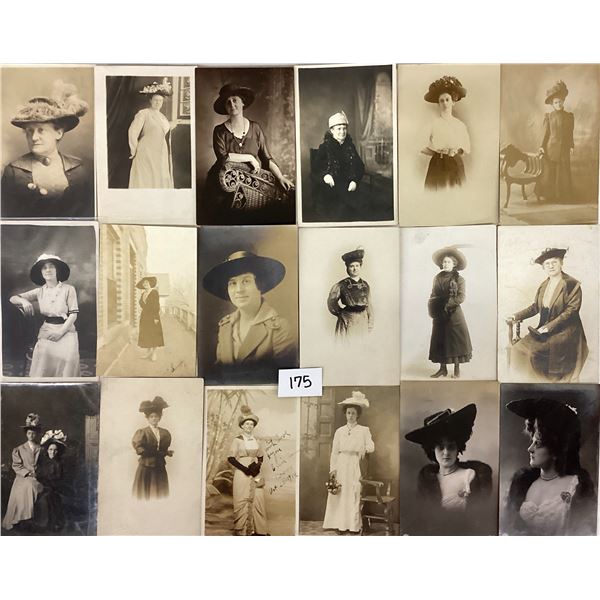 Real Photo Ladies with Hat 31 Postcards
