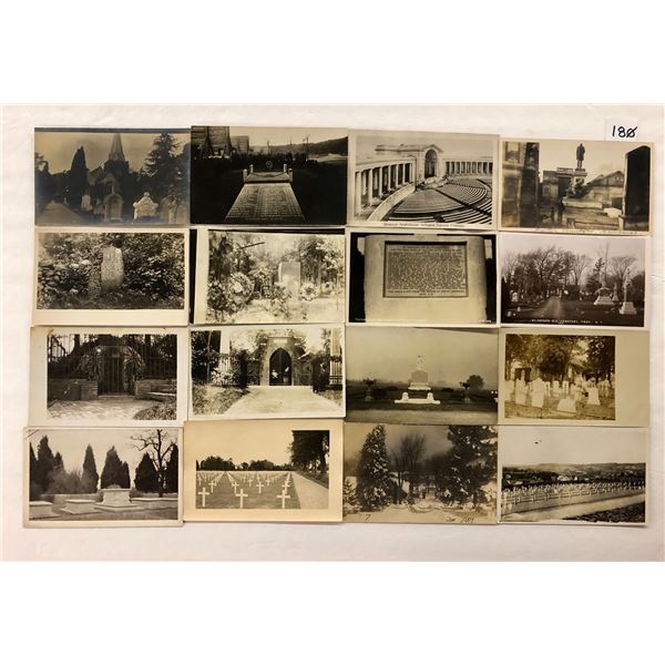 Real Photo Cemetaries - Tombstone Postcards Approx. 30