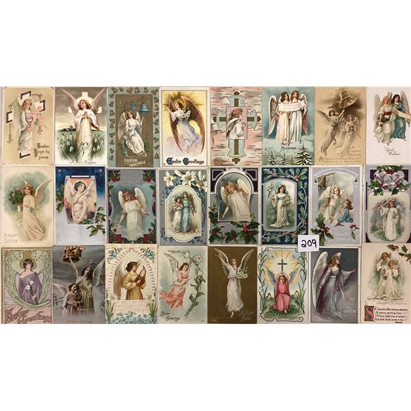 Holiday Greeting Angel Postcards 75