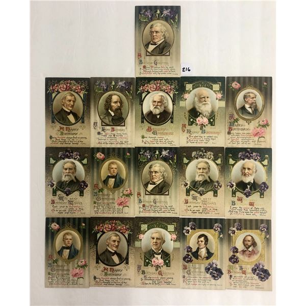 Winsch Publishing Birthday Authors Greeting 16  Postcards