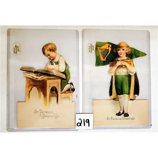 4 Die Cut St. Patrick's Day Clapsaddle Cards