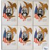 Image 2 : Set of 25 Patriotic Greeting President Postcards