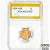 Image 1 : 1909 VDB Wheat Cent PGA MS65 RED