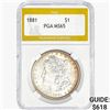 Image 1 : 1881 Morgan Silver Dollar PGA MS65