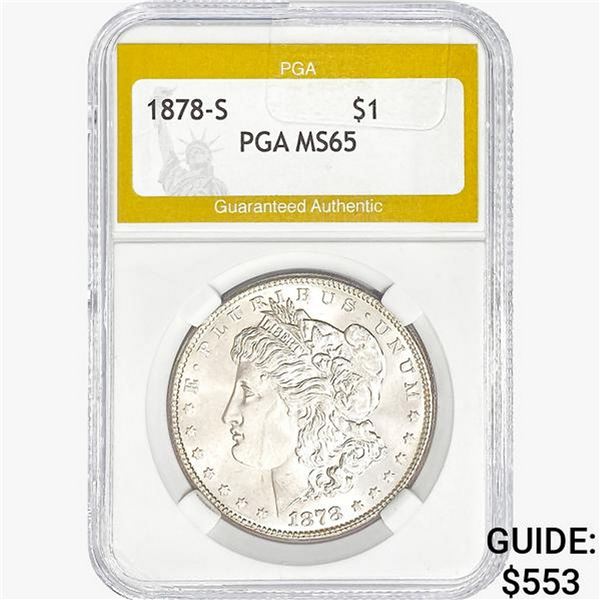 1878-S Morgan Silver Dollar PGA MS65