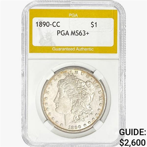 1890-CC Morgan Silver Dollar PGA MS63+