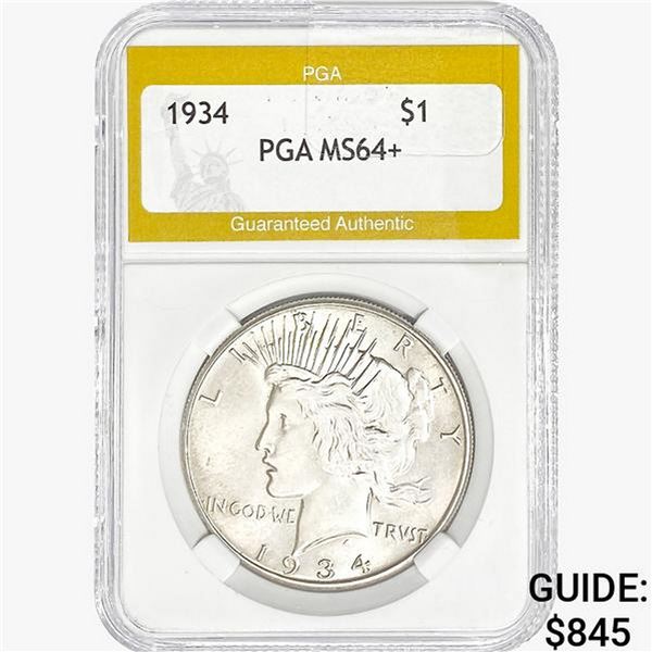 1934 Silver Peace Dollar PGA MS64+