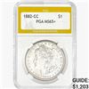 Image 1 : 1882-CC Morgan Silver Dollar PGA MS65+