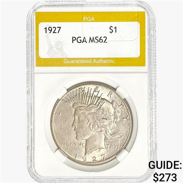 1927 Silver Peace Dollar PGA MS62