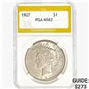 Image 1 : 1927 Silver Peace Dollar PGA MS62
