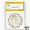 Image 1 : 1890 Morgan Silver Dollar PGA MS64 PL