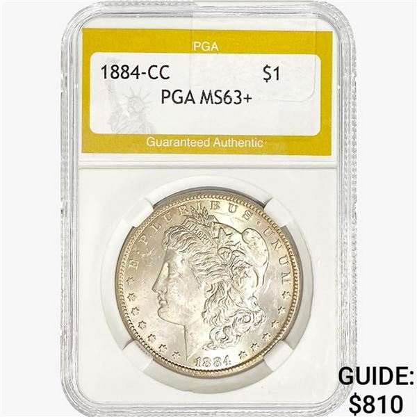 1884-CC Morgan Silver Dollar PGA MS63+
