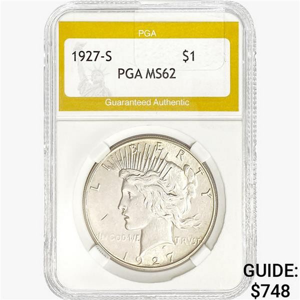 1927-S Silver Peace Dollar PGA MS62