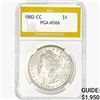 Image 1 : 1882-CC Morgan Silver Dollar PGA MS66