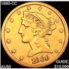 Image 1 : 1880-CC $5 Gold Half Eagle CLOSELY UNCIRCULATED