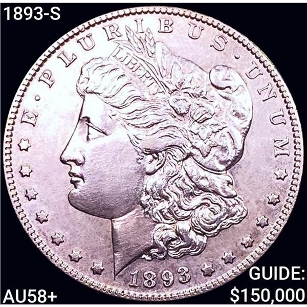 1893-S Morgan Silver Dollar CHOICE AU+
