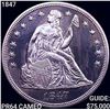 Image 1 : 1847 Seated Liberty Dollar CHOICE PROOF CAM