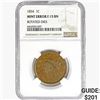 Image 1 : 1834 Coronet Head Large Cent NGC F15 BN Mint ERR.