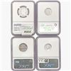 Image 2 : 1951-1999 [4] US Varied Silver Coinage NGC PF