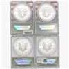 Image 2 : 2021 [4] Silver Eagle ANACS MS70 FDI