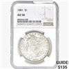 Image 1 : 1881 Morgan Silver Dollar NGC AU58