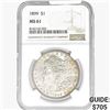 Image 1 : 1899 Morgan Silver Dollar NGC MS61