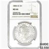 Image 1 : 1884-CC Morgan Silver Dollar NGC MS66