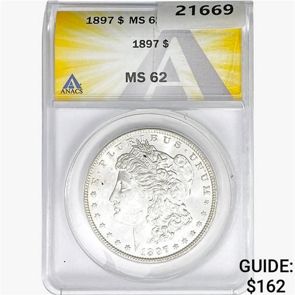 1897 Morgan Silver Dollar ANACS MS62