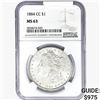 Image 1 : 1884-CC Morgan Silver Dollar NGC MS63