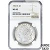 Image 1 : 1921-S Morgan Silver Dollar NGC MS63