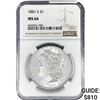 Image 1 : 1881-S Morgan Silver Dollar NGC MS66