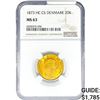 Image 1 : 1873 .2593oz. Gold HC CS Denmark 20 Kroner NGC MS6